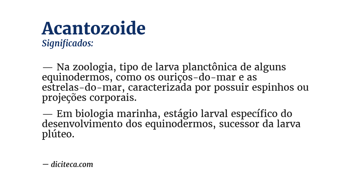 Significado de acantozoide