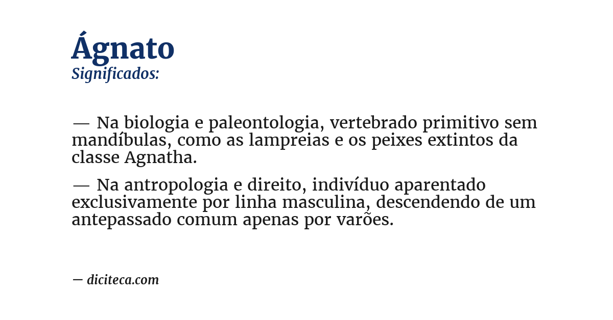 Significado de ágnato