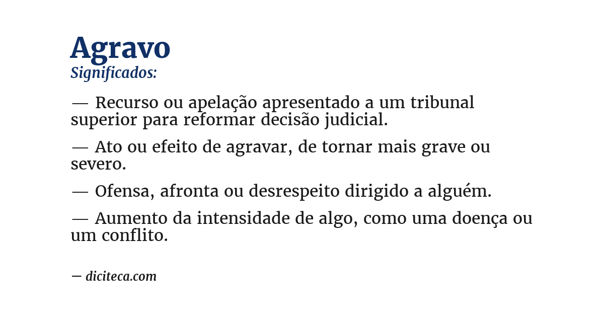Significado de agravo