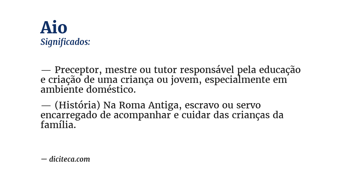 Significado de aio
