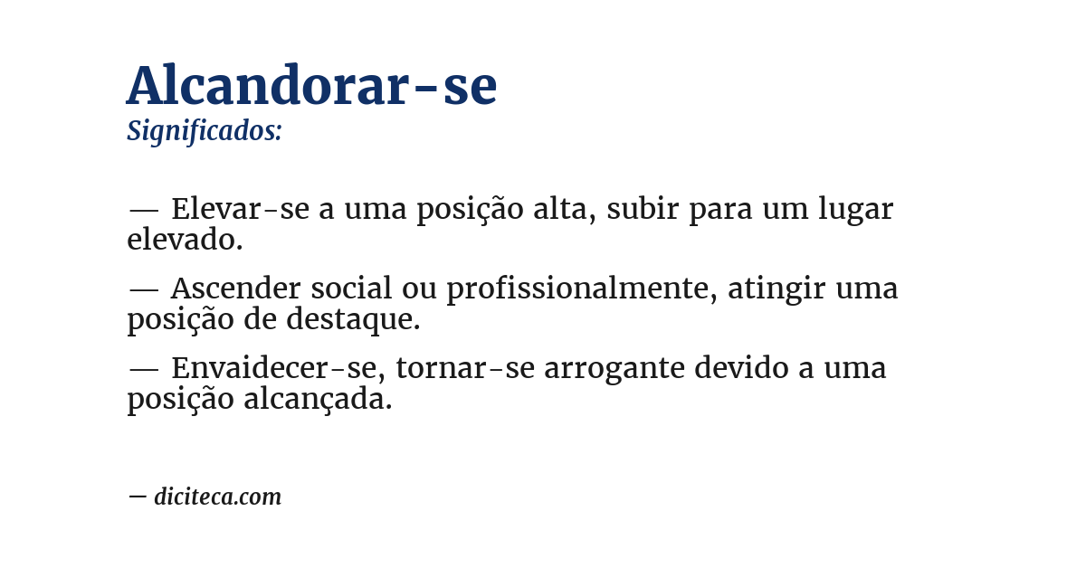 Significado de alcandorar-se