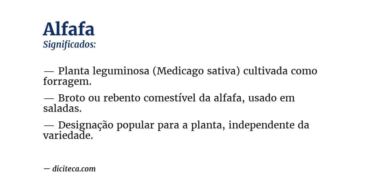 Significado de alfafa