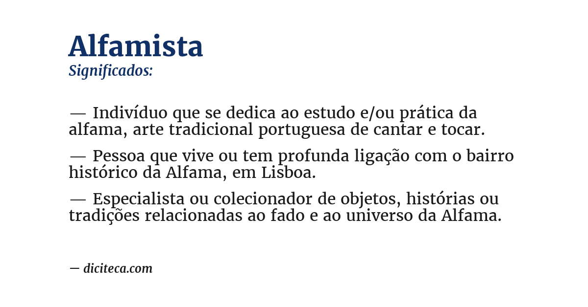 Significado de alfamista