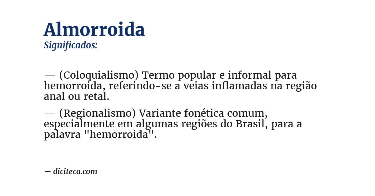 Significado de almorroida