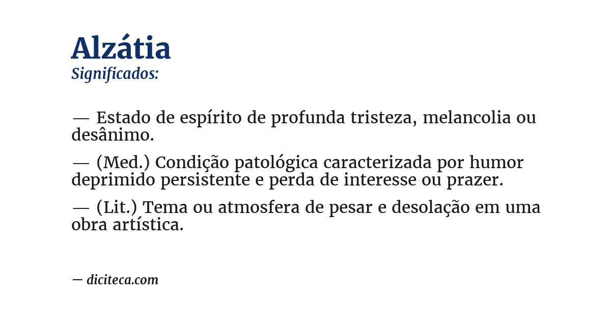 Significado de alzátia