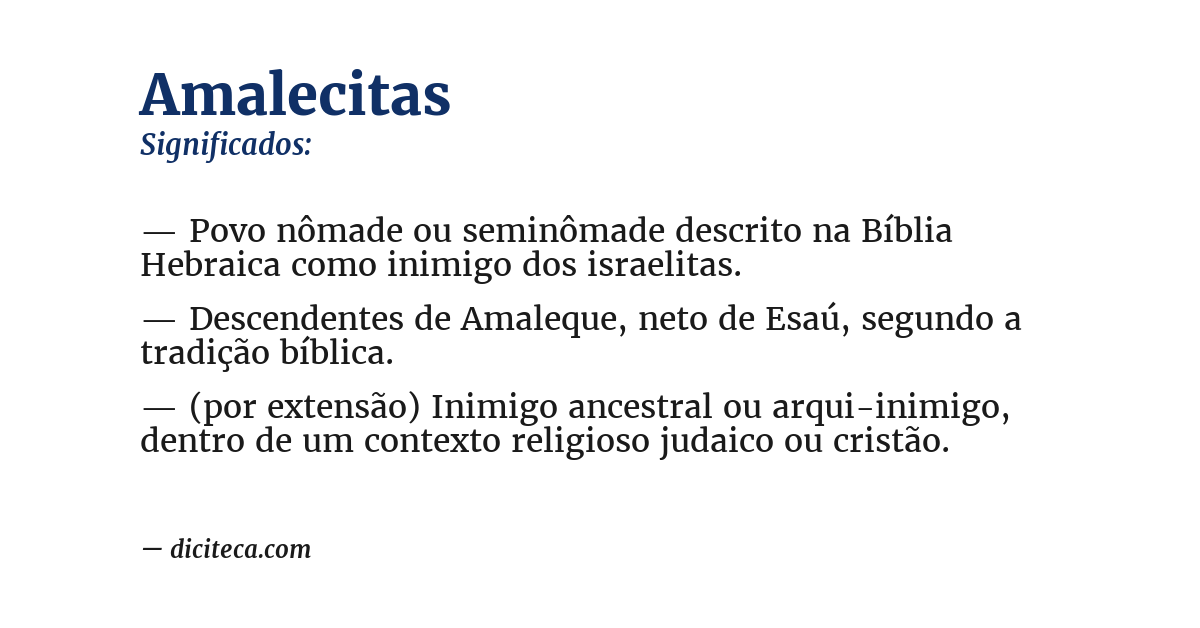 Significado de amalecitas
