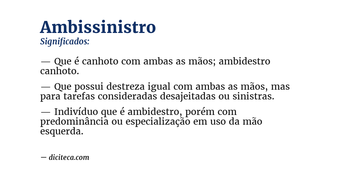 Significado de ambissinistro