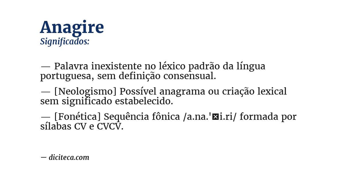 Significado de anagire