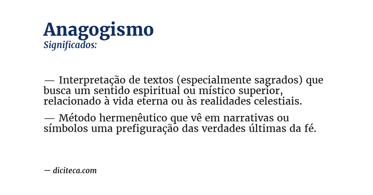 Significado de anagogismo