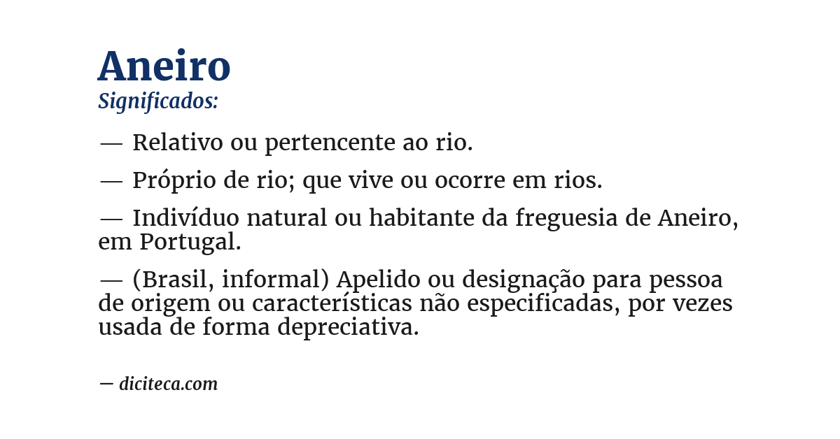 Significado de aneiro