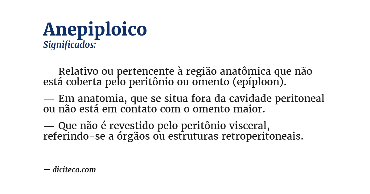 Significado de anepiploico
