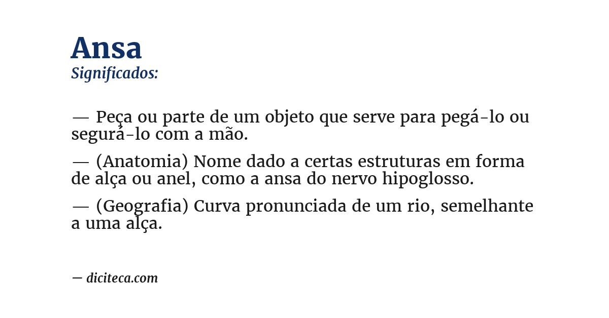 Significado de ansa
