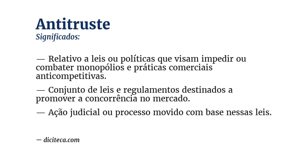 Significado de antitruste
