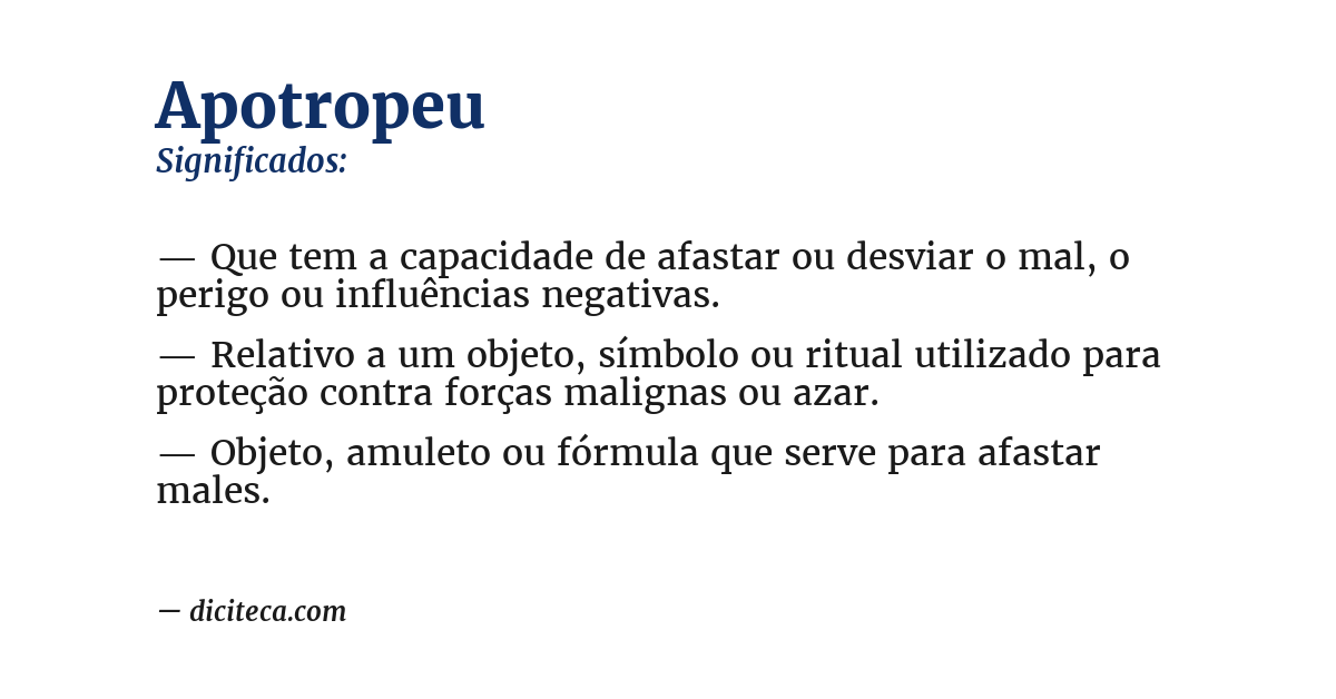 Significado de apotropeu