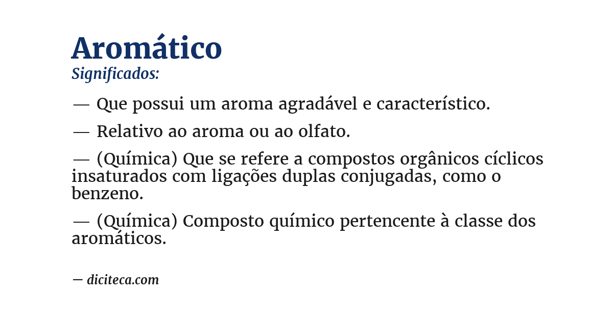 Significado de aromático