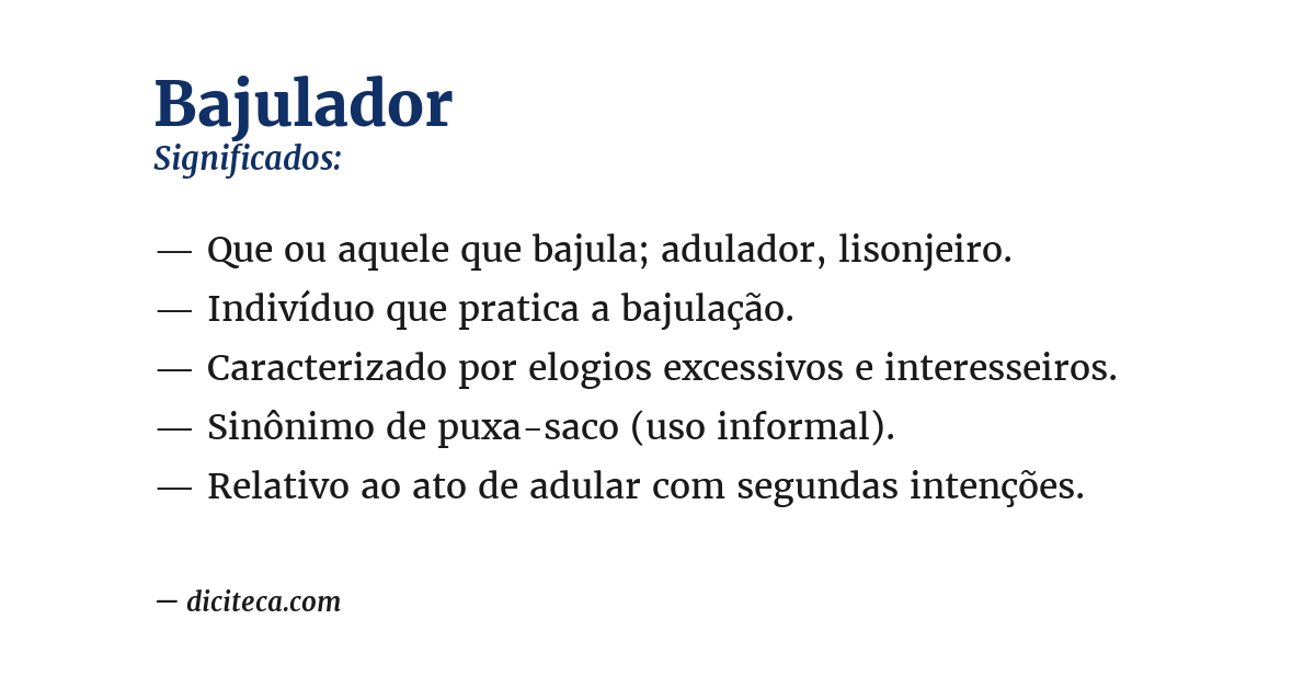 Significado de bajulador