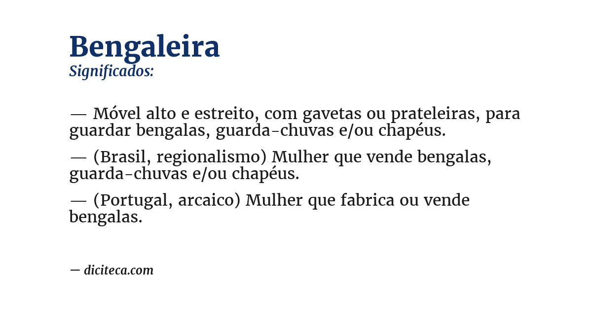 Significado de bengaleira