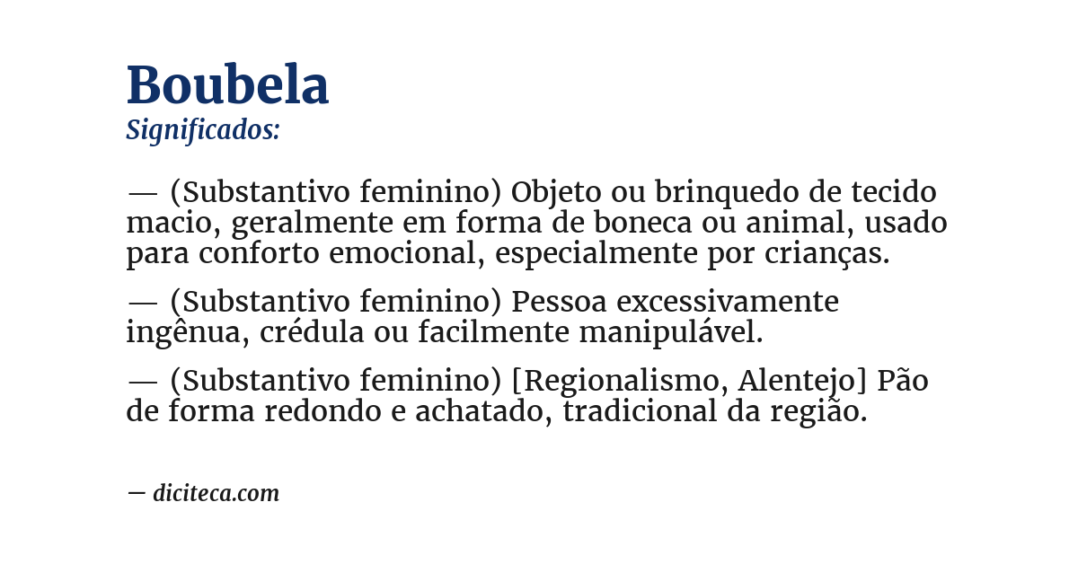 Significado de boubela