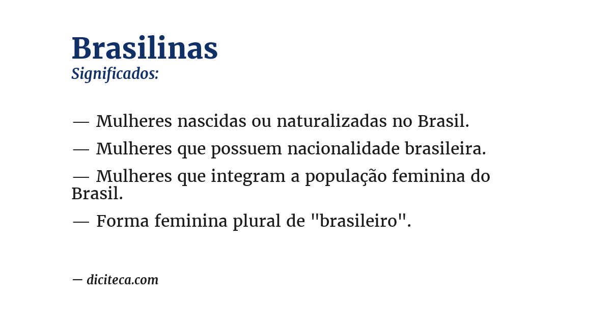 Significado de brasilinas
