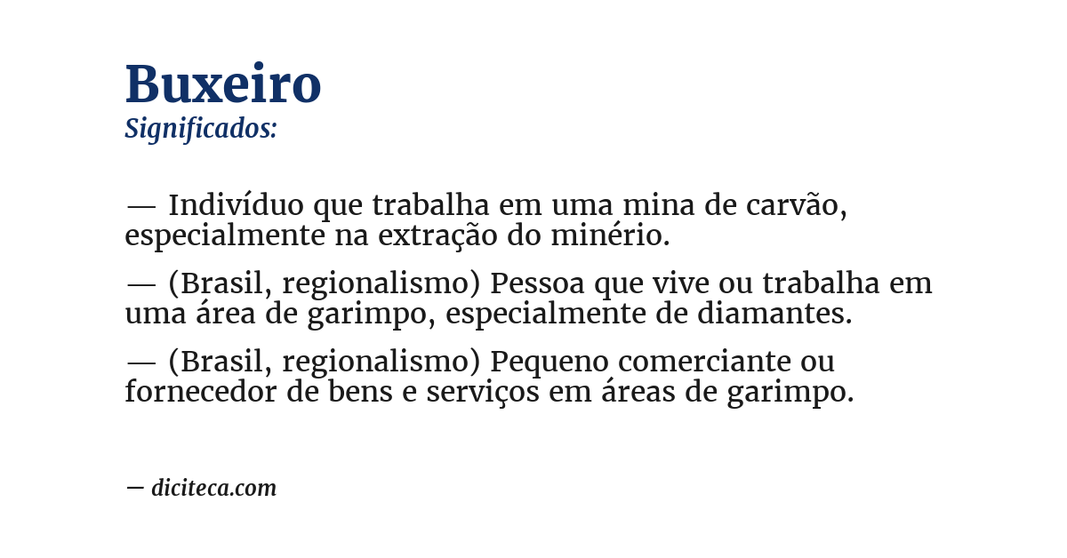 Significado de buxeiro