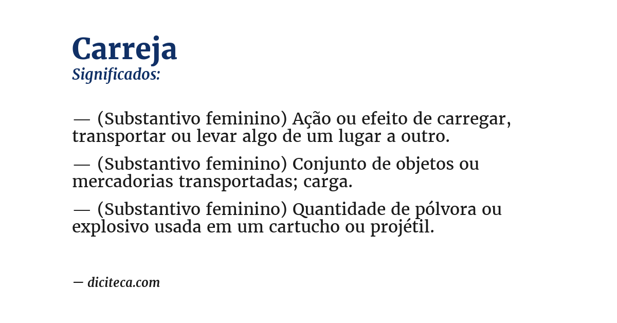 Significado de carreja