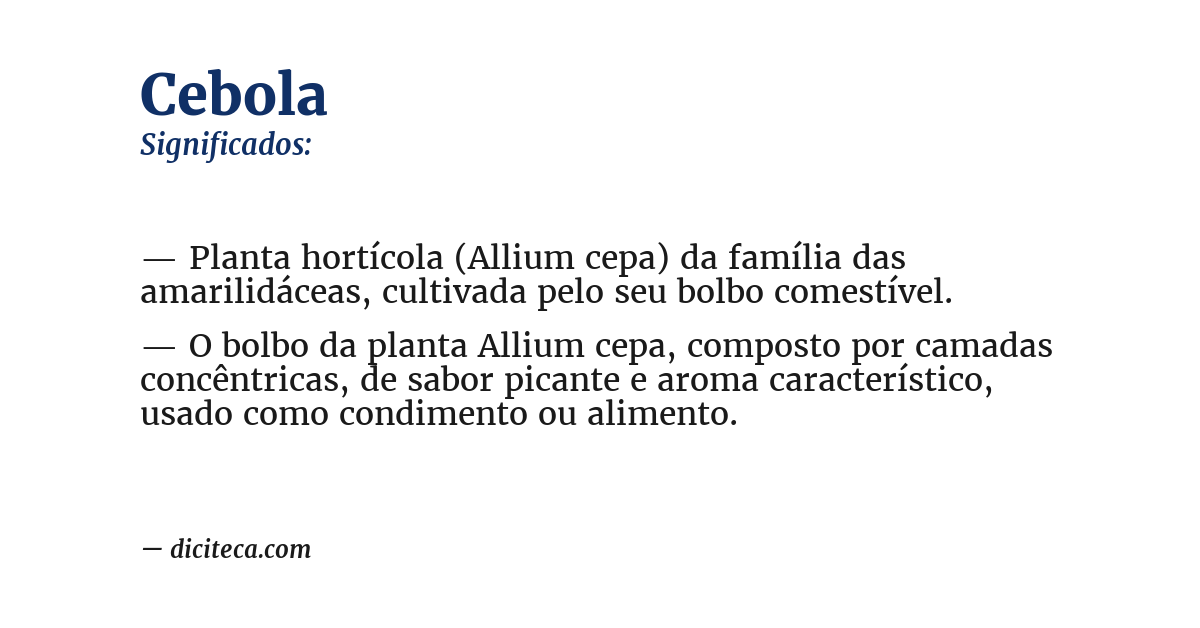 Significado de cebola