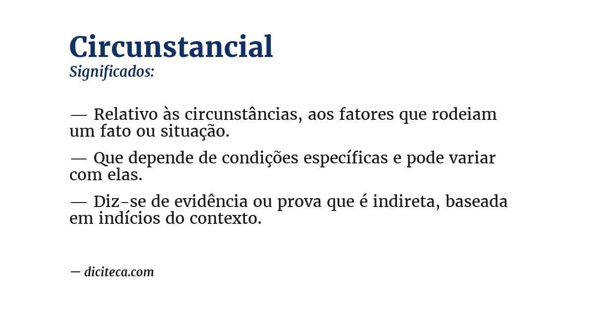 Significado de circunstancial