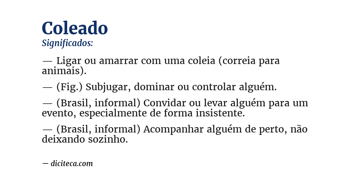 Significado de coleado
