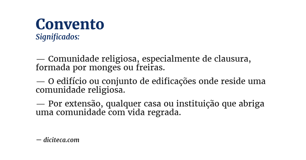 Significado de convento