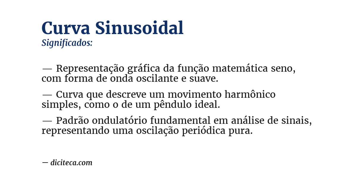 Significado de curva sinusoidal