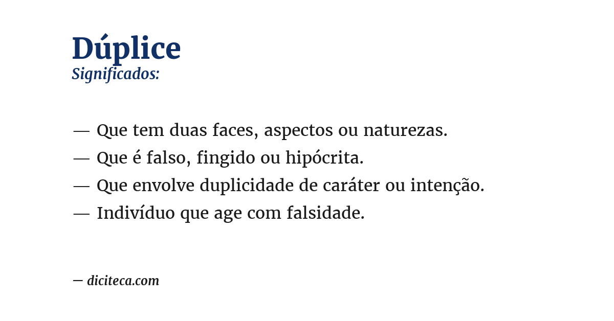 Significado de dúplice