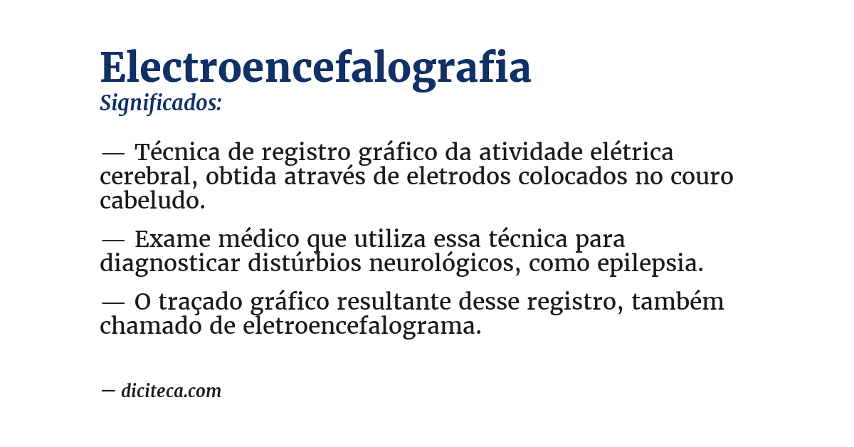 Significado de electroencefalografia