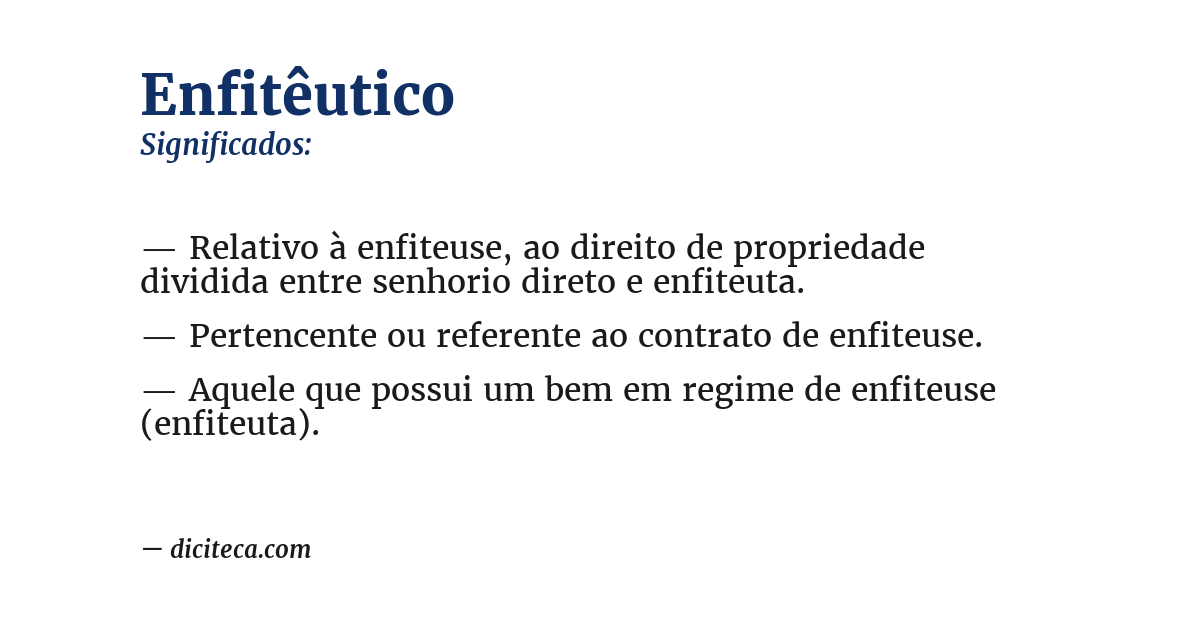 Significado de enfitêutico