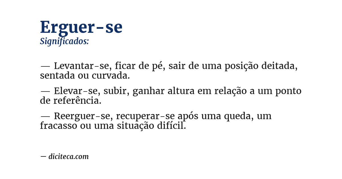 Significado de erguer-se