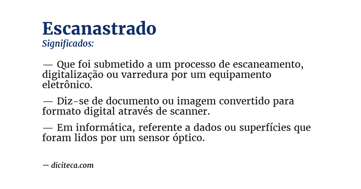 Significado de escanastrado