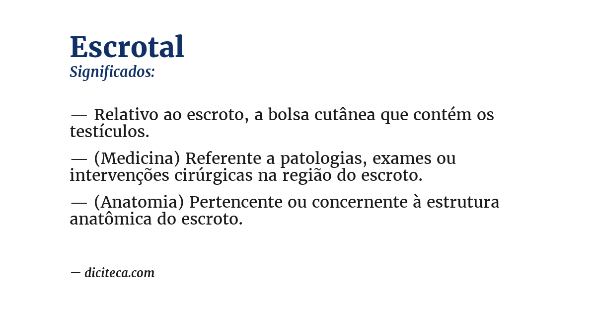 Significado de escrotal