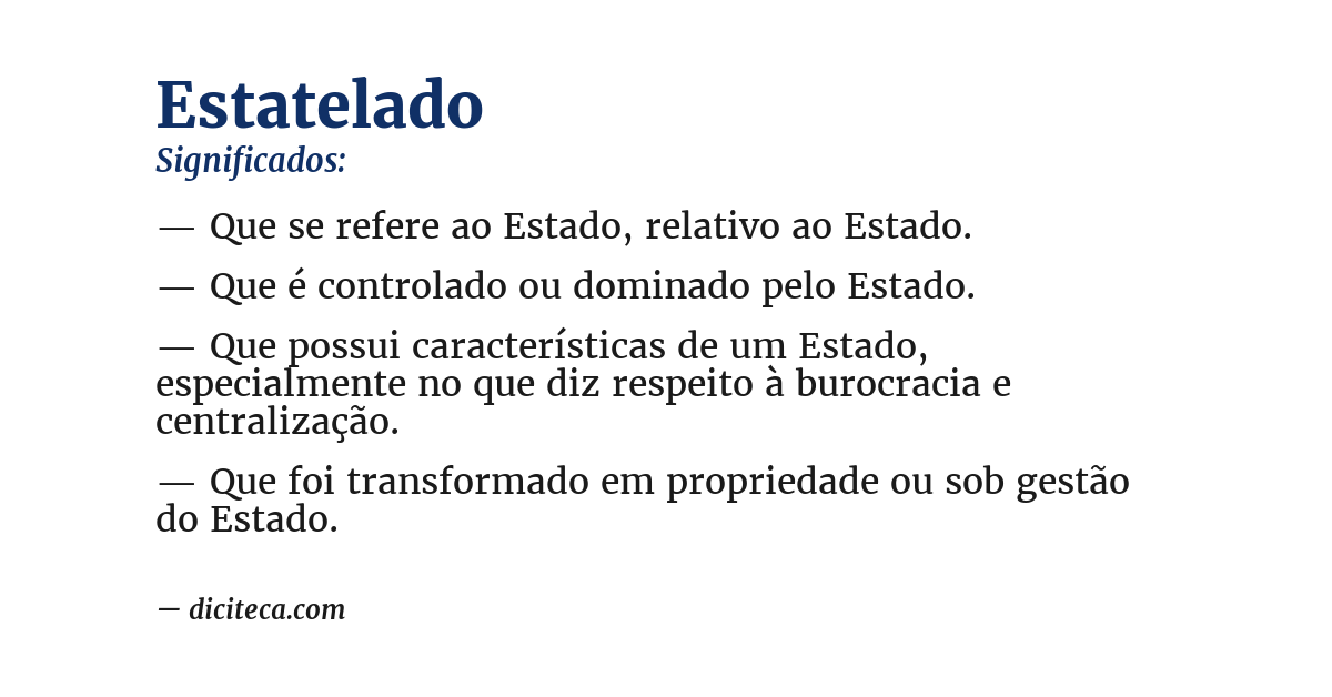 Significado de estatelado