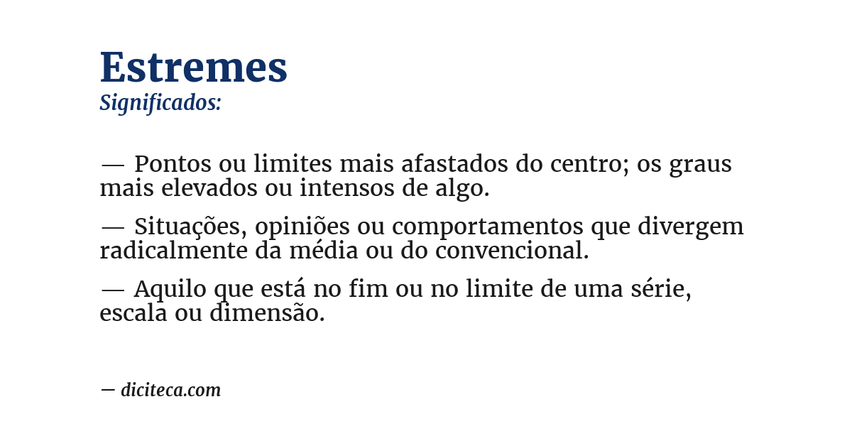 Significado de estremes