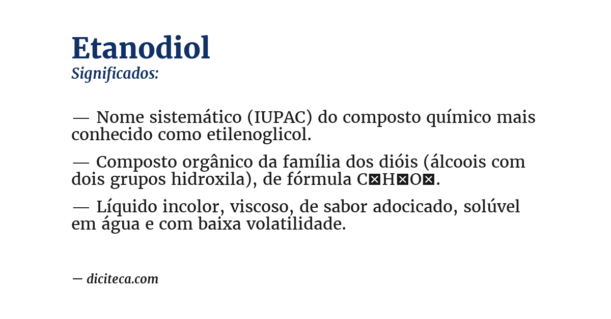 Significado de etanodiol