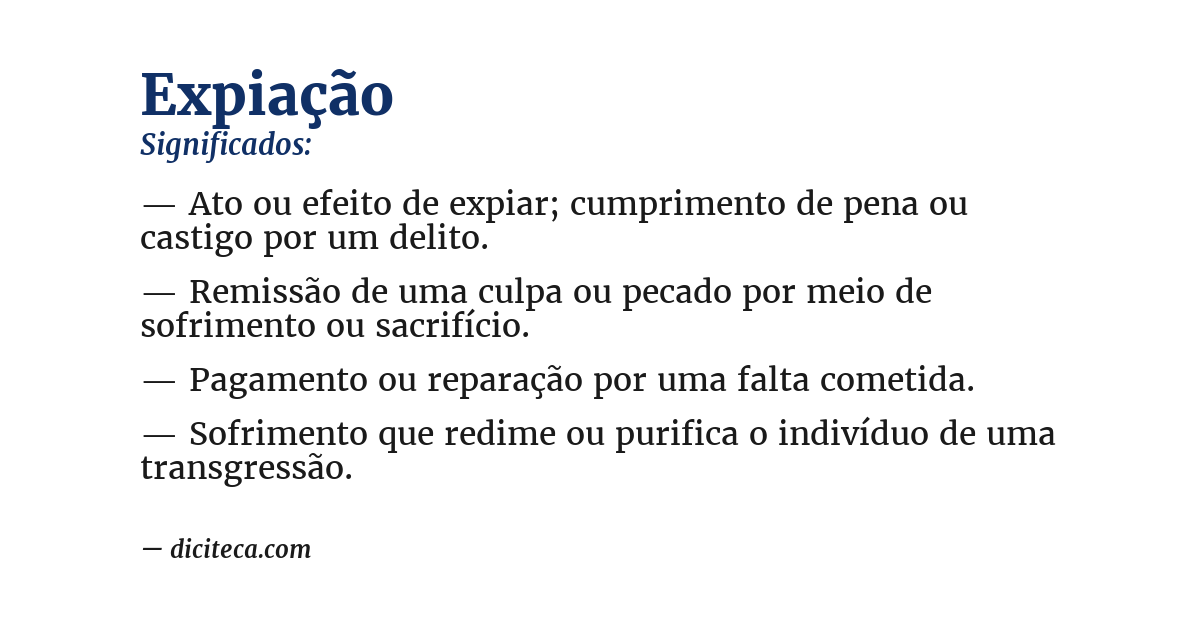 Significado de expiação