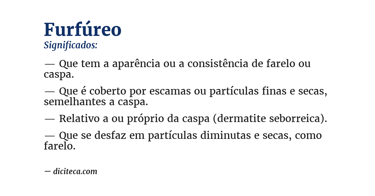 Significado de furfúreo