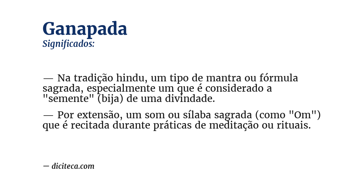 Significado de ganapada