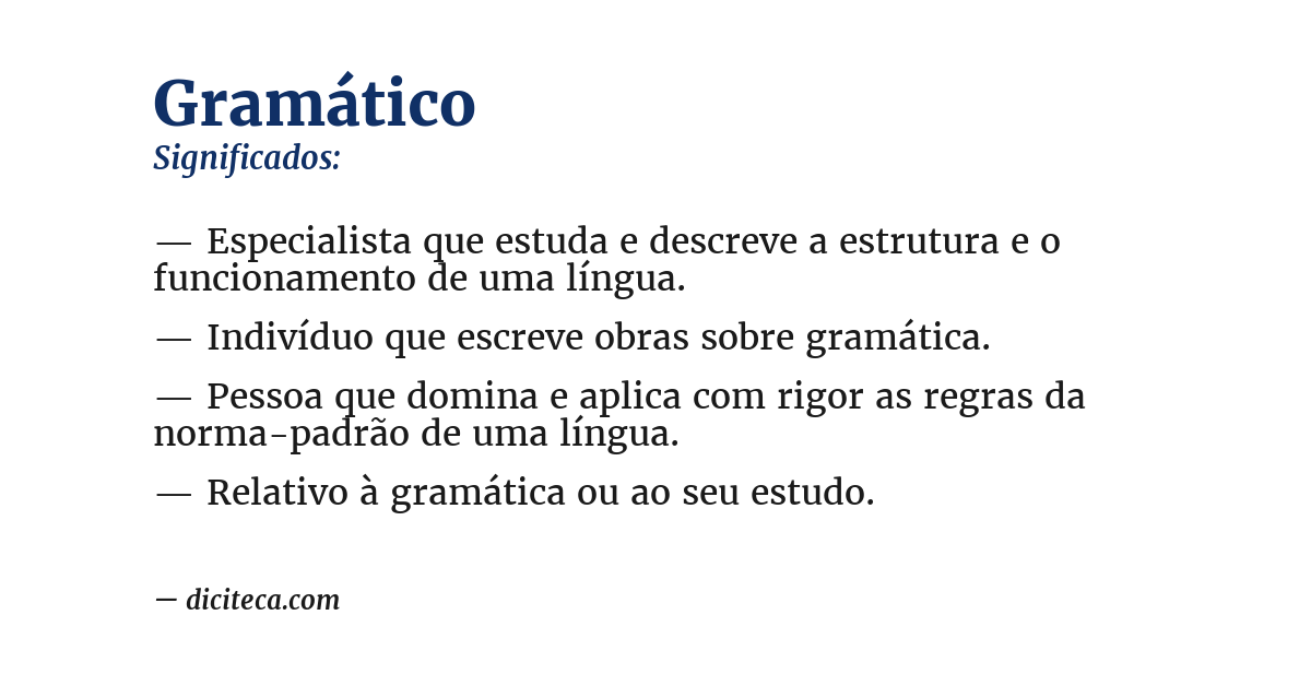 Significado de gramático