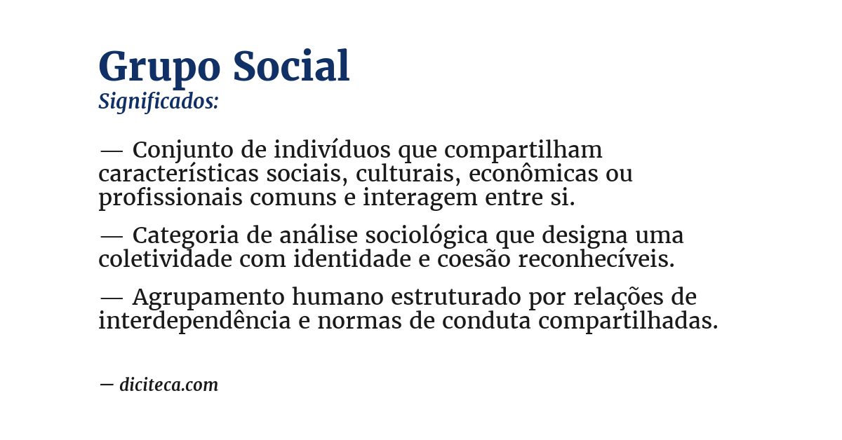 Significado de grupo social