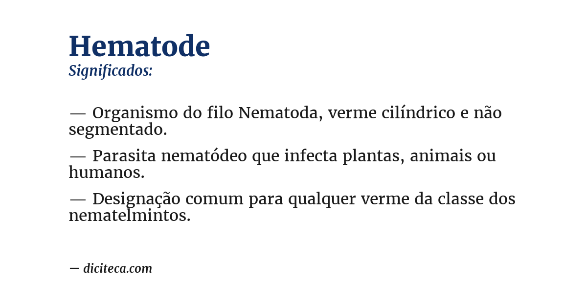 Significado de hematode