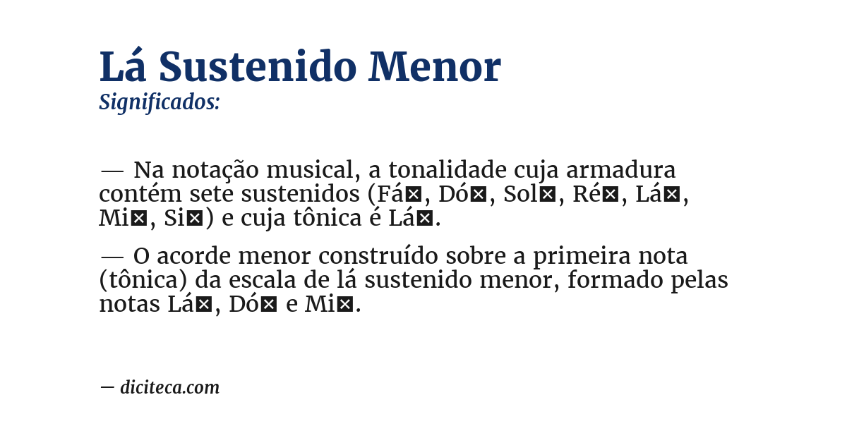 Significado de lá sustenido menor