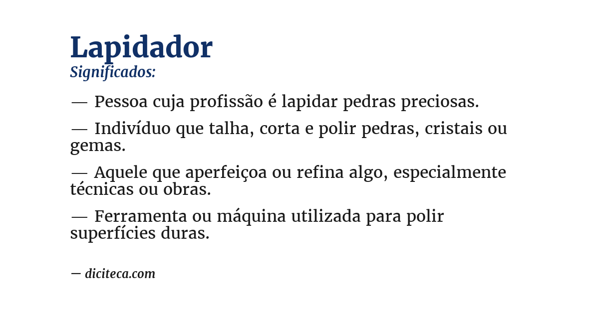 Significado de lapidador