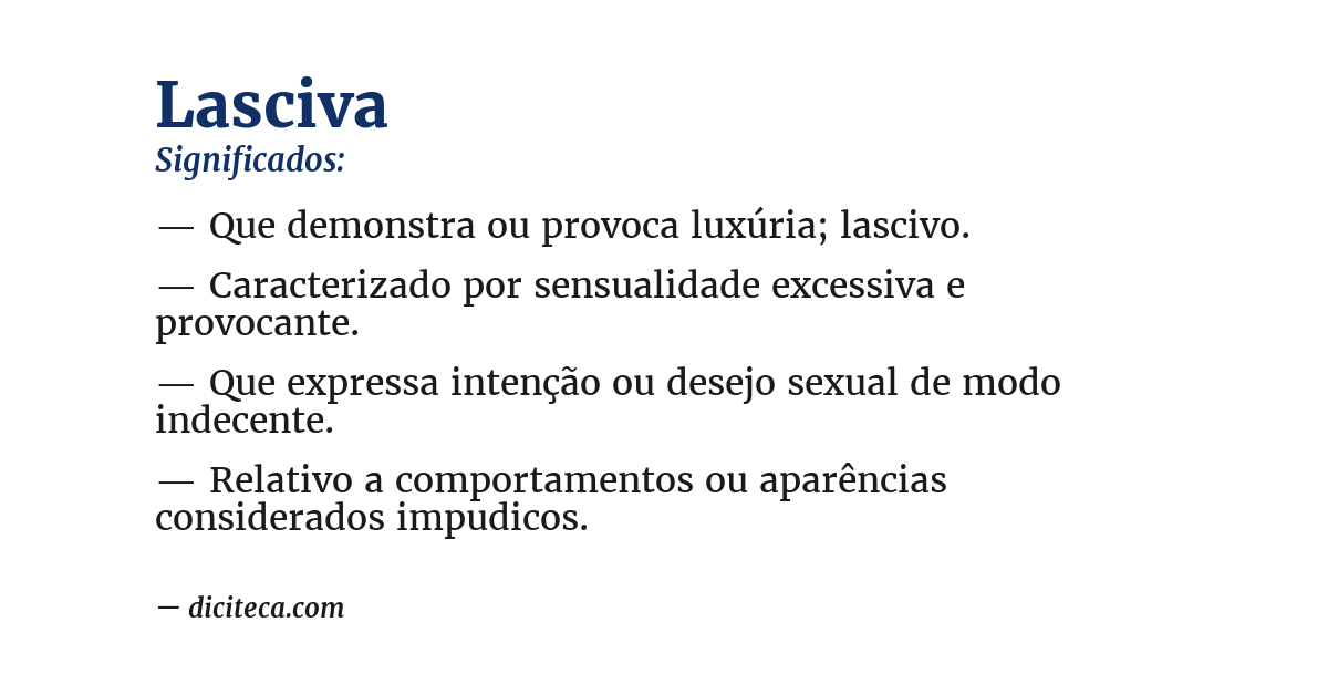 Significado de lasciva