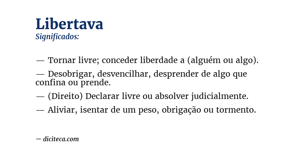 Significado de libertava