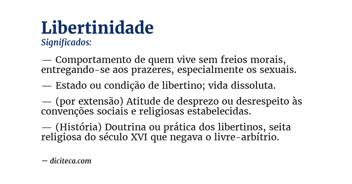 Significado de libertinidade